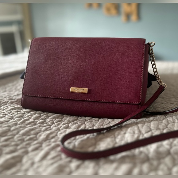 kate spade Handbags - Kate Spade Burgundy Crossbody Bag